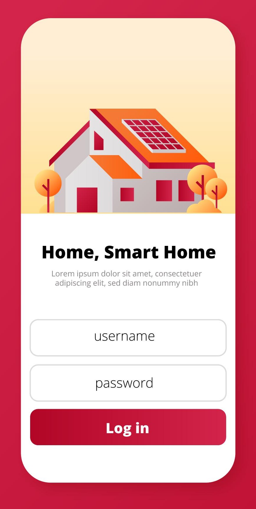 Login/Signup screen