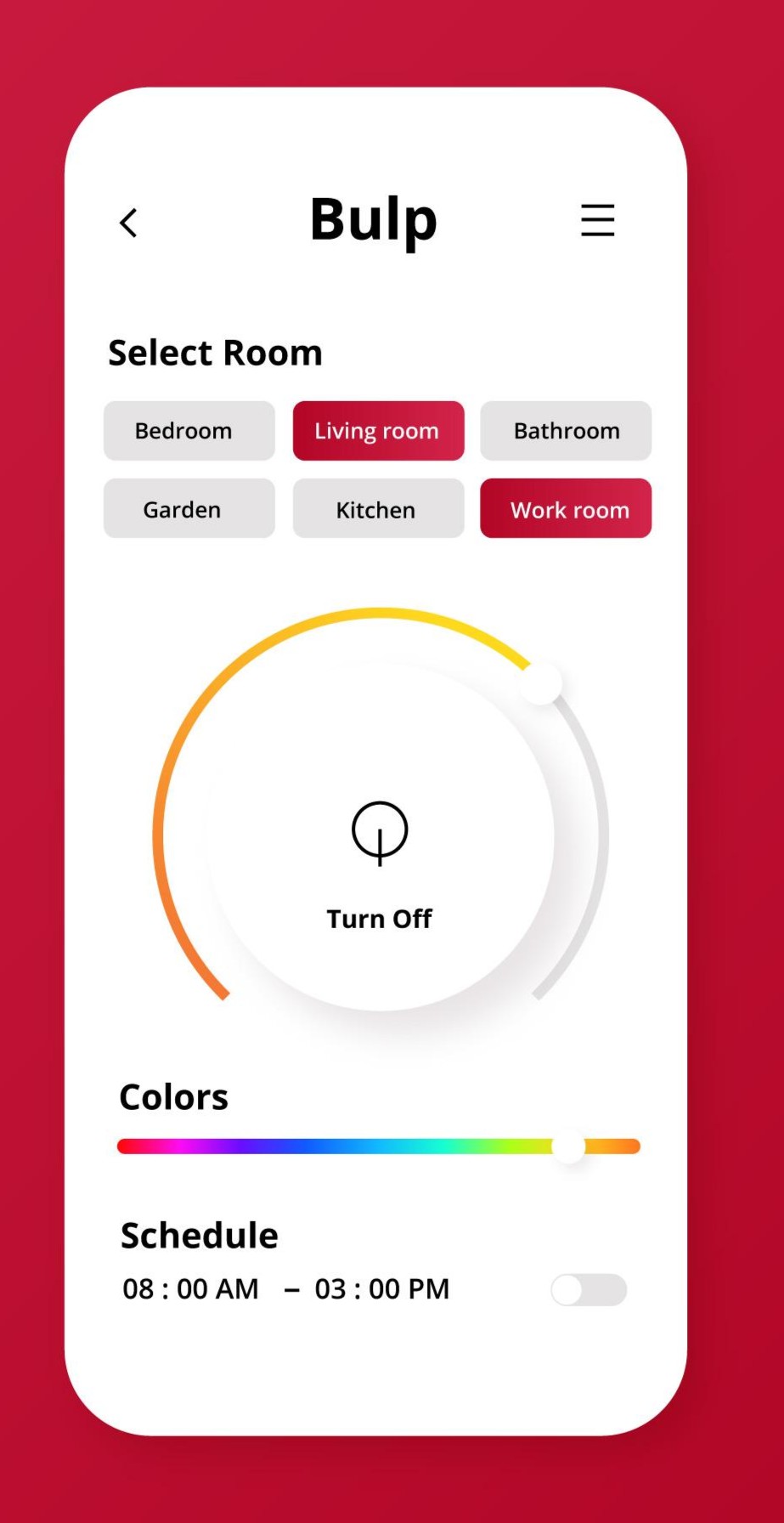 Device Control screen
